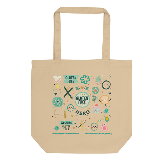 Canvas Tote Bag with GLUTEN FREE HERO design2