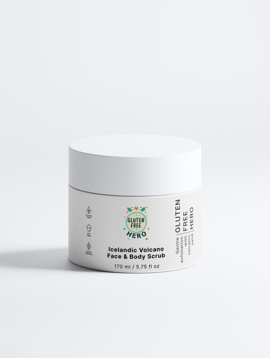 Gluten Free Hero Icelandic Volcano Face &amp; Body Scrub – Gentle Exfoliation with Volcanic Sand